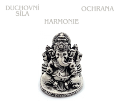 Ganesha - lotosový květ (šedý vel. 8,5 cm)