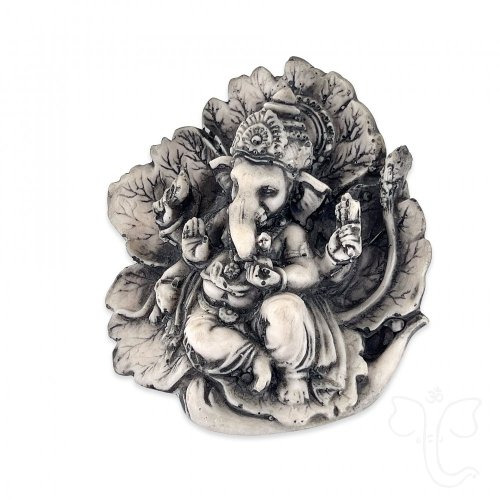 Ganesha - lotosový květ (šedý vel. 8,5 cm)