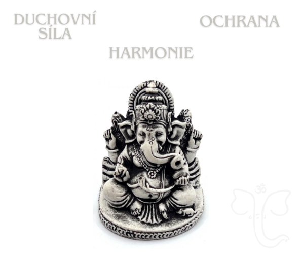 Ganesha - lotosový květ (šedý vel. 8,5 cm)