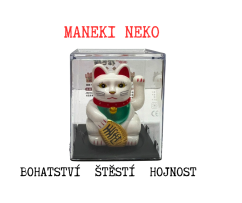 Bílá mávající kočka MANEKI NEKO (6 cm)