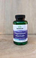 Swanson Albion® Magnesium Glycinate - Podpora svalů a kostí