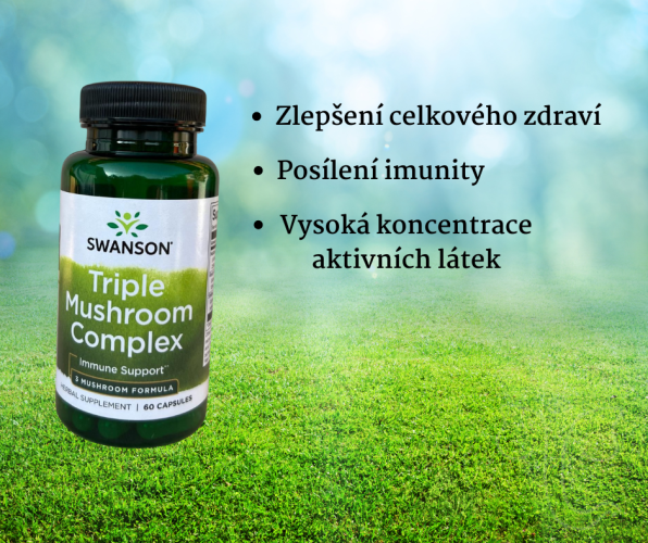 Swanson Triple Mushroom Complex - Podpora imunity