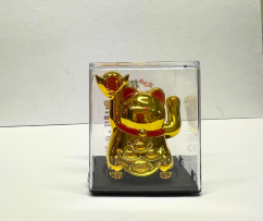 Zlatá mávající kočka Maneki Neko (6 cm)
