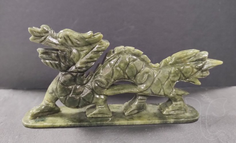 Drak Feng-Shui (zelený - 8,5 cm)