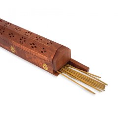 Krabička a stojánek na vonné tyčinky (dřevěná)