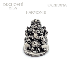 Ganesha - lotosový květ (šedý vel. 8,5 cm)