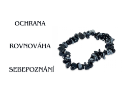 Ochranný náramek - Vločkový Obsidián