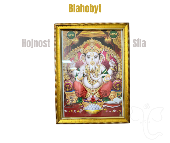 Ganesha (bílý, obraz) pouze 1 kus