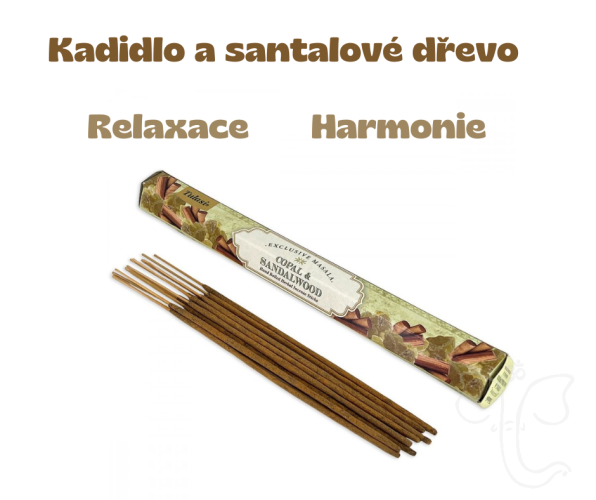 Tulasi vonné tyčinky 12 ks - Kadidlo a santalové dřevo
