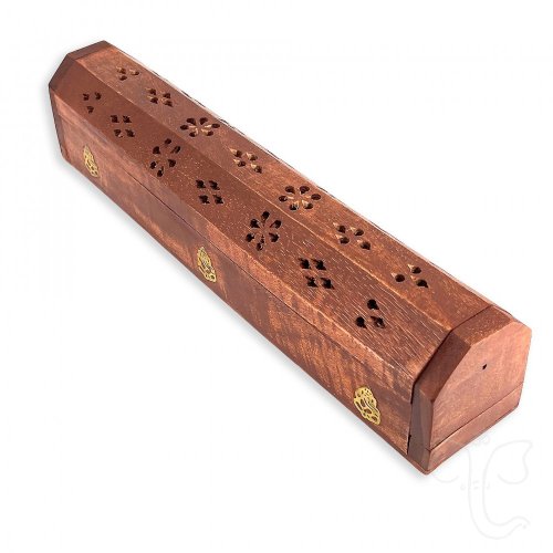 Krabička a stojánek na vonné tyčinky (dřevěná)