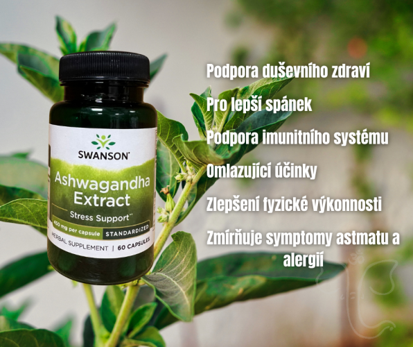 Swanson Ashwagandha Extract (60 kapslí)