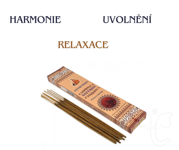 Ayurvedic vonné tyčinky 12 ks - Safron