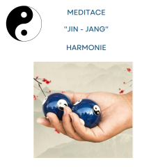 Meditační koule ''jin jang'' (modré - vel. S)