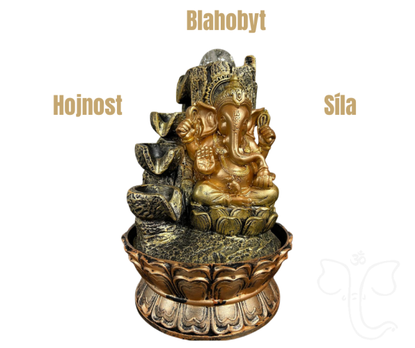 Ganesha (fontána, zlato-černá)