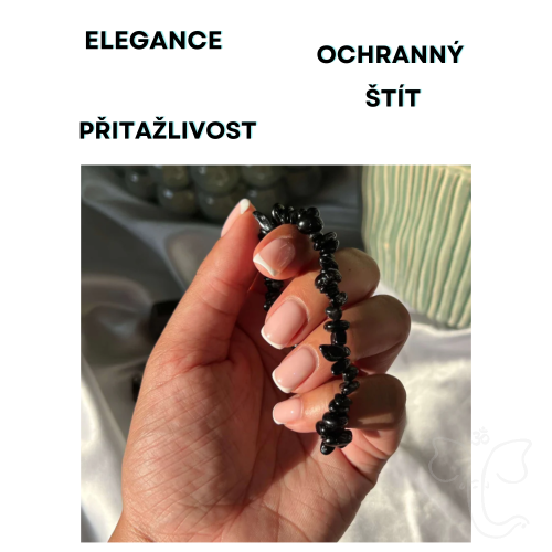 Ochranný náramek - černý turmalín (na ochranu proti uhranutí)