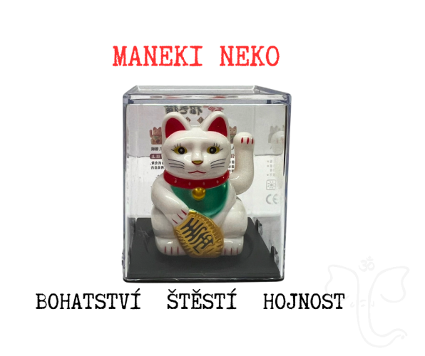 Bílá mávající kočka MANEKI NEKO (6 cm)