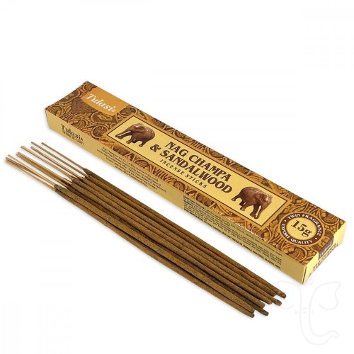 Tulasi vonné tyčinky 12 ks - Nag Champa a santalové dřevo