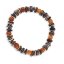 Ganík pánský ochranný náramek - Rudraksha (Hematit, dřevo)