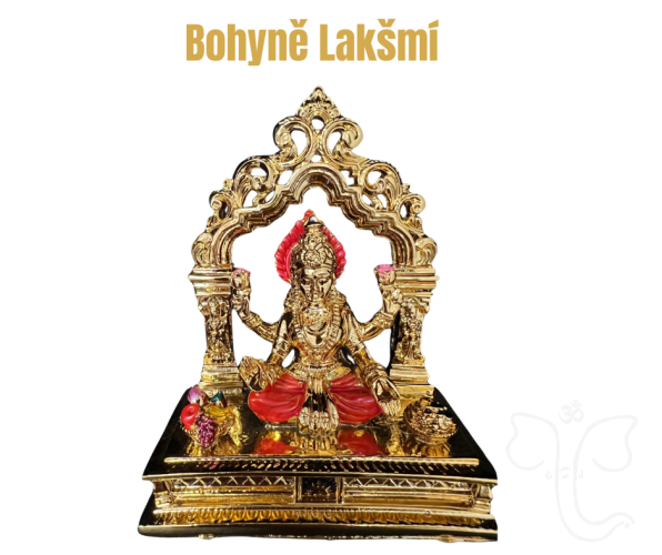 Bohyně Lakšmí (zlatá, 11,5 cm)