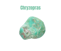 Kámen - Chryzopras (troml s dírkou)