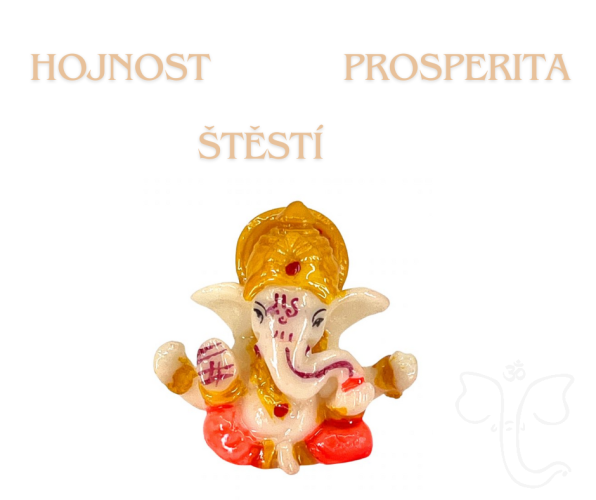 Ganesha (barevný, cestovní - vel.5 Cm)