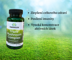 Swanson Triple Mushroom Complex - Podpora imunity